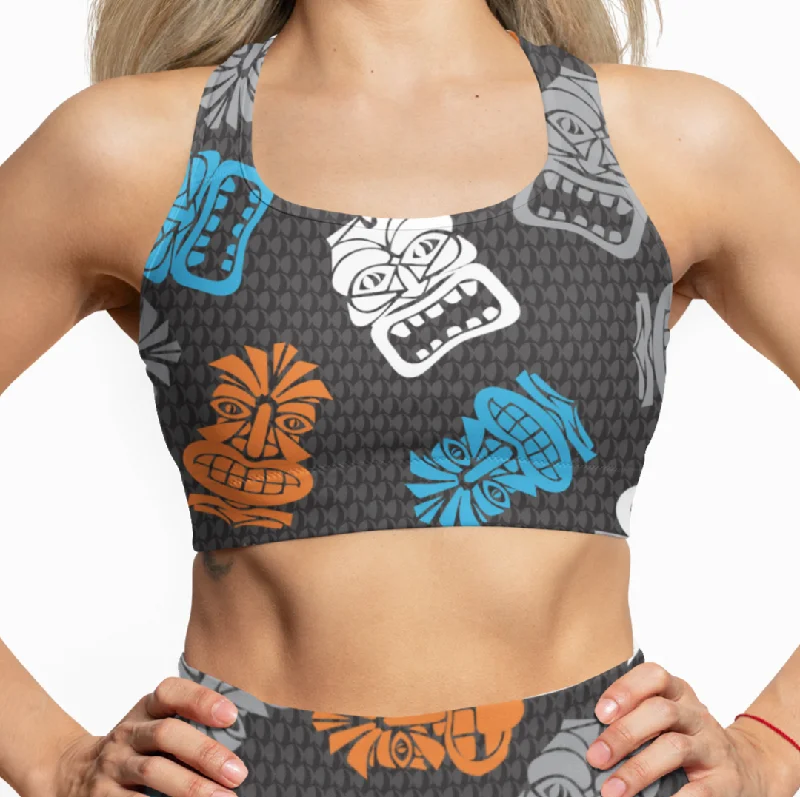 Turquoise Graphite Sports Top for Cycling -Cropped Top | Tribe