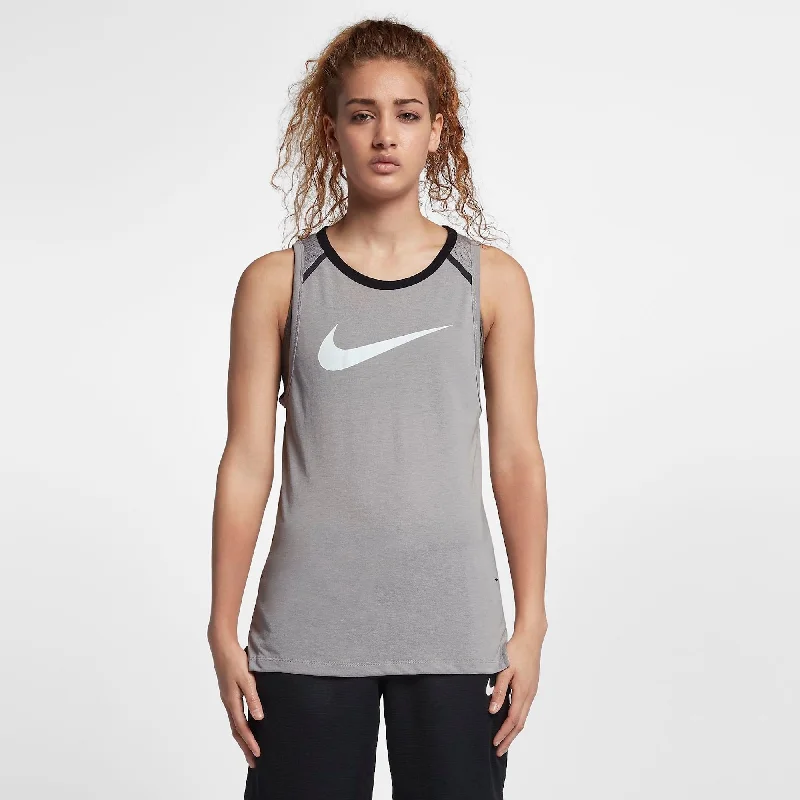 Violet Glide Sports Top for Light -Nike Breathe Women's Sleeveless Elite Basketball Top Charcoal Grey XS - Black - XS (2 - 3)